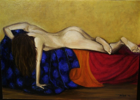 Irène Mids - huile sur toile - nu - femme - image